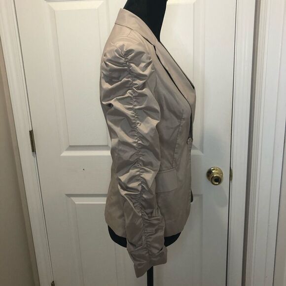 NWT Girdear tan taupe button front blazer jacket - Picture 7 of 12